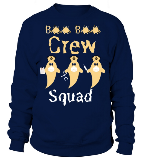 Boo Boo Crew Squad Nurse Halloween Nurses RN Ghost Sweatshirt Unisex