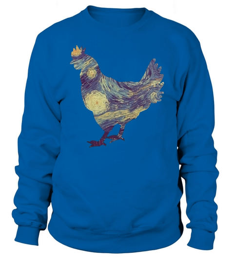 Chicken Shirt Farm Van Gogh Starry Night Funny T-Shirt Sweatshirt Unisex