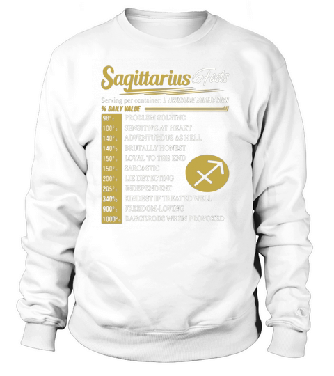 Faits Sagittaire I Signe du Zodiaque Sweatshirt Unisex