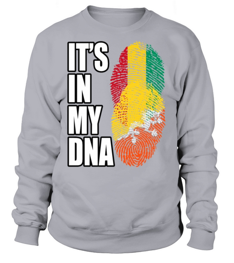 Guinean And Bhutanese Mix Heritage DNA Flag Sweatshirt Unisex