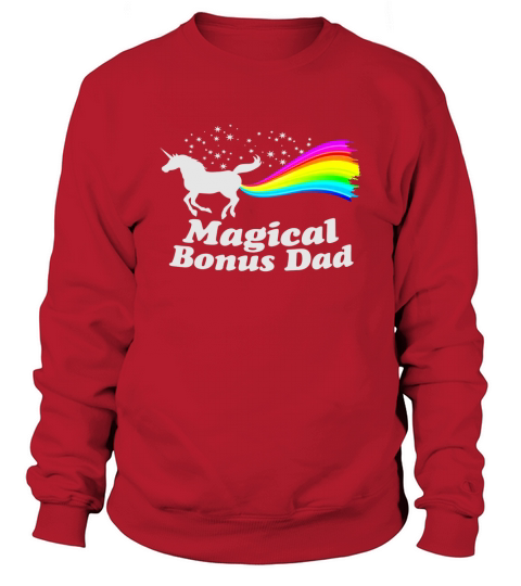 Magical Bonus Dad Unicorn Farting Rainbow T Shirt -Funny Tee Black Youth Sweatshirt Unisex