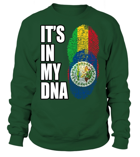Malian And Belizean Mix Heritage DNA Flag Sweatshirt Unisex