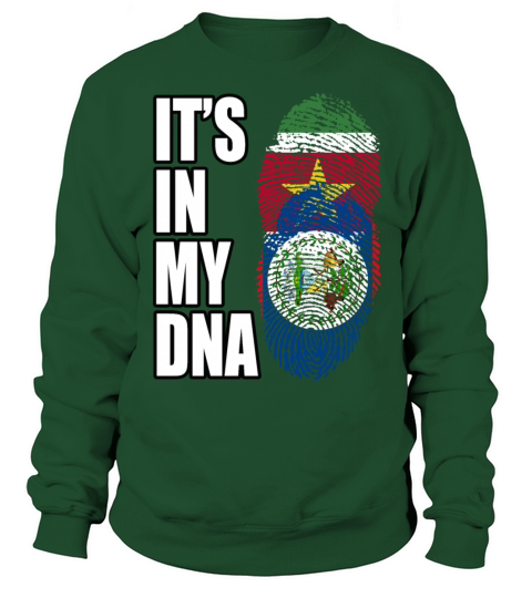 Surinamese And Belizean Vintage Heritage DNA Flag Sweatshirt Unisex
