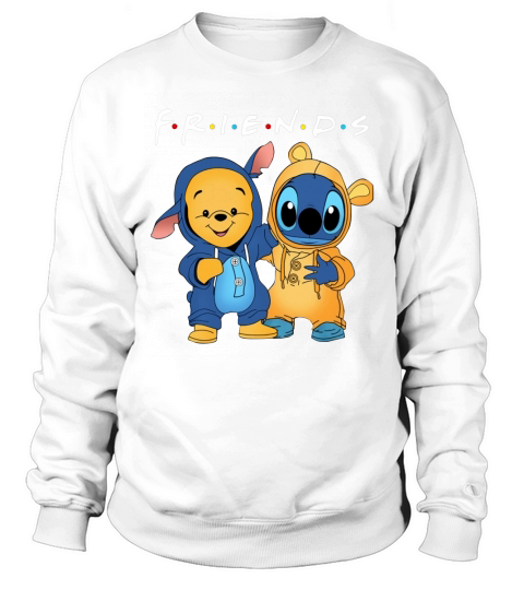 the pooh and stich friends sweater - Ladies Flowy Tank Sweatshirt Unisex