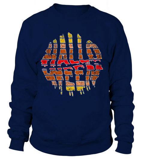 Vintage Halloween Sunset Text Sweatshirt Unisex