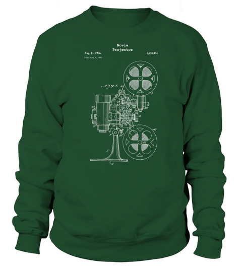 Vintage Movie Projector Blueprint Shirt - Film Cinema Video Sweatshirt Unisex