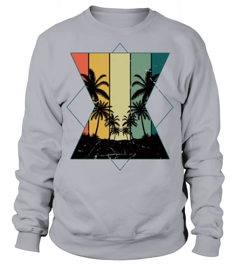 Vintage Palm Tree Beach 2022 Tropical Hello Summer Sweatshirt Unisex