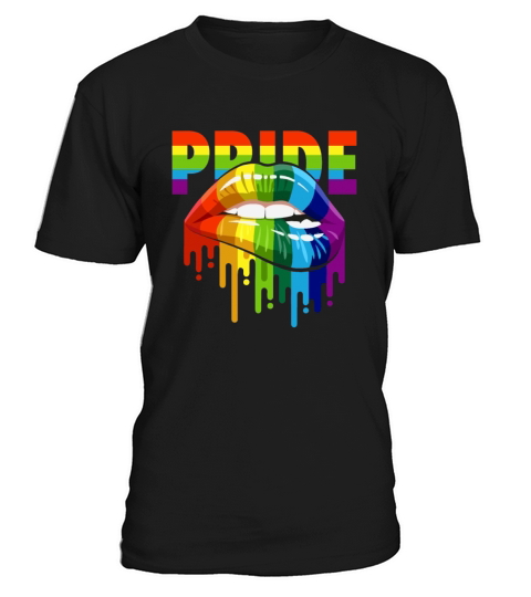 LGBT Rainbow Lips Gay Lesbian Trans Bi Pan Pride T-Shirt Unisex