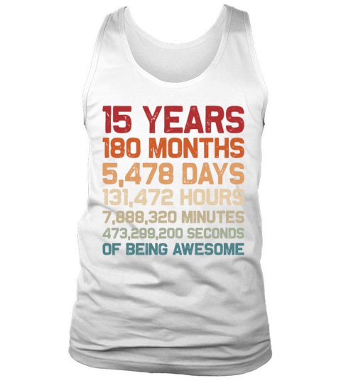 15 Years of Being Awesome Vintage 15th Birthday Tank Top Unisex