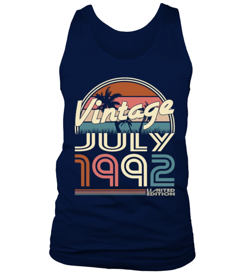 30th birthday vintage july 1992 limited edition Tank Top Unisex