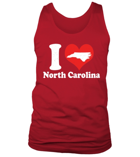 America Citizen US State Love Heart North Carolina Tank Top Unisex