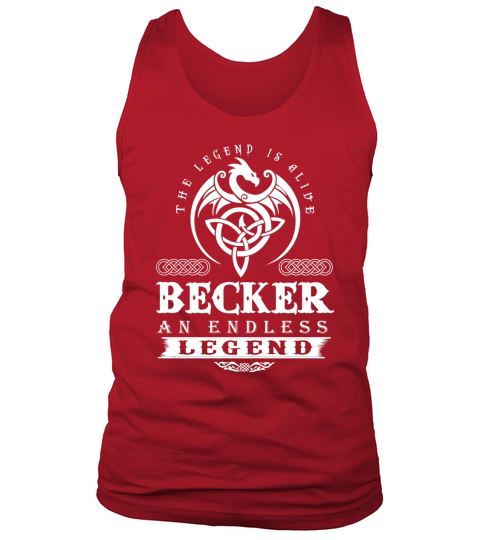 BECKER The Legend Is Alive BECKER An Endless Legend ColorWhite Tank Top Unisex
