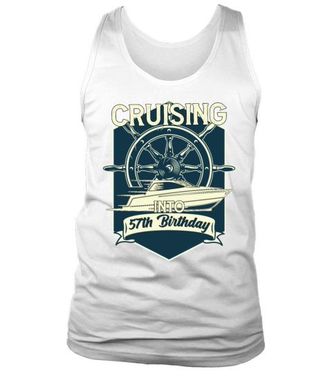 Cruising Into My 57th BirthdayBoat Captain Vintage Tank Top Unisex