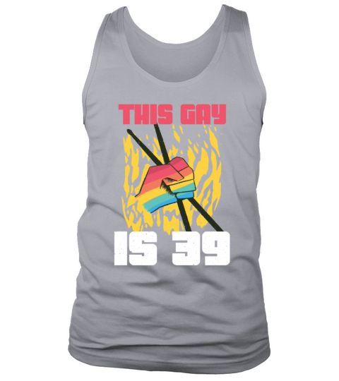 Drummer Age 39 Years Gay Pride LGBT Pride Month Tank Top Unisex