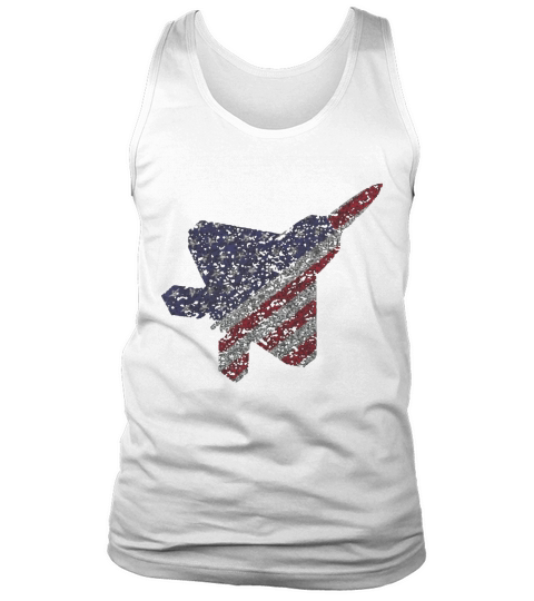 F22 Raptor Airplane Art 4th Of July Flag Patriotic shirt Tank Top Unisex
