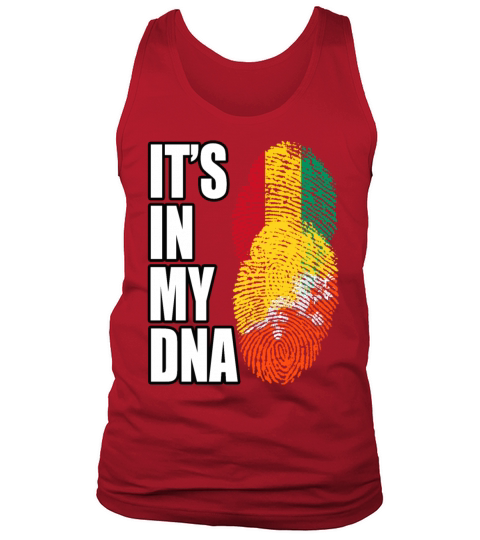 Guinean And Bhutanese Mix Heritage DNA Flag Tank Top Unisex