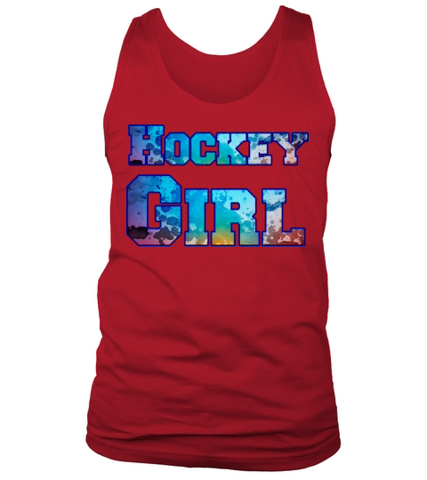 Hockey girl watercolor Tank Top Unisex