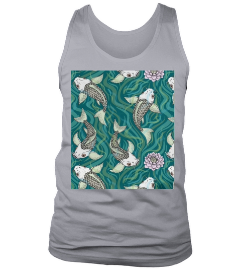 Koi Fish Carp Fish Lotus Bedding Sets (Duvet Cover + Bed Sheet + 2 Pillowcases) Bpl020594 Tank Top Unisex