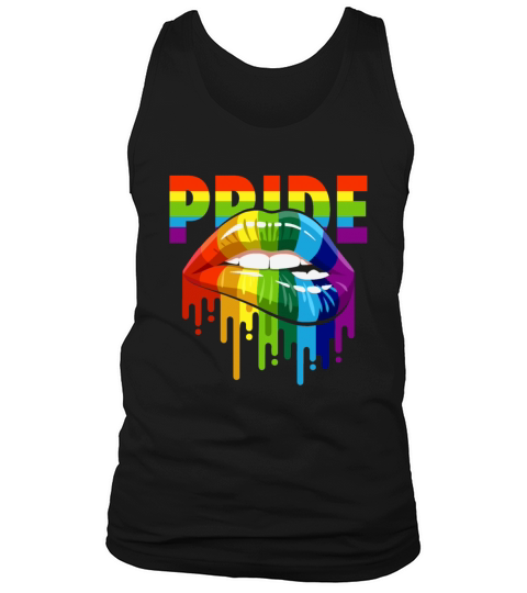 LGBT Rainbow Lips Gay Lesbian Trans Bi Pan Pride Tank Top Unisex