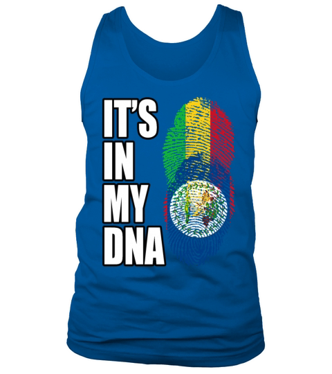 Malian And Belizean Mix Heritage DNA Flag Tank Top Unisex