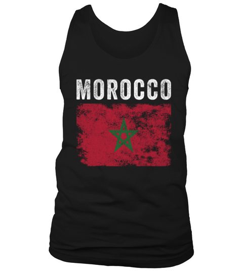 Morocco Flag Distressed - Moroccan Flag Tank Top Unisex