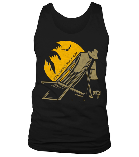 Outer Banks Beach Bum OBX Gold Vintage Tank Top Unisex