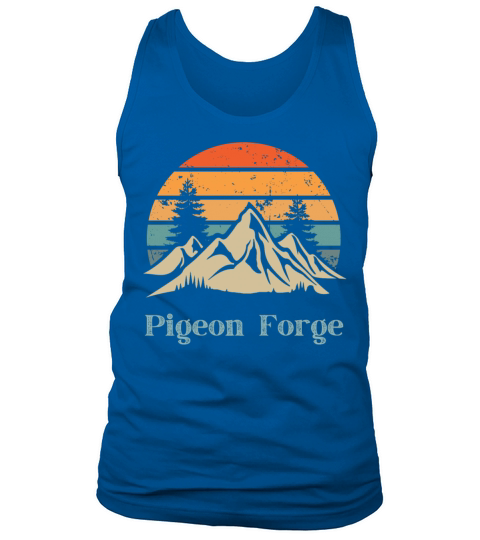 Pigeon Forge Retro Vintage Mountain Sunset Outdoor Tank Top Unisex