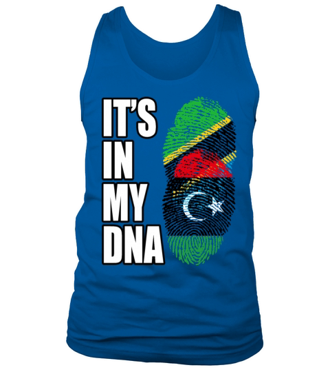 Tanzanian And Libyan Vintage Heritage DNA Flag Tank Top Unisex