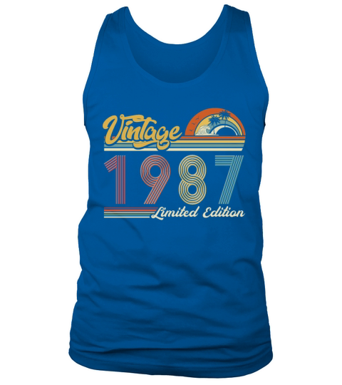 Vintage "Limited Edition" Vintage 1987 Birthday Tank Top Unisex