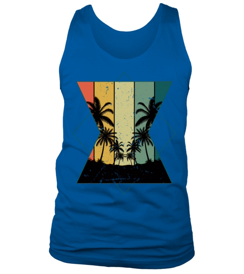Vintage Palm Tree Beach 2022 Tropical Hello Summer Tank Top Unisex