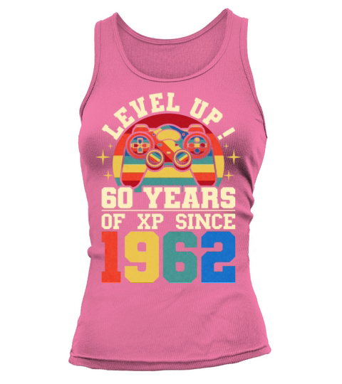 Geek Level 60 1962 60th Birthday Gamer Tank top Woman