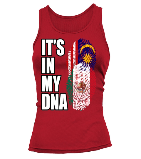 Malaysian And Mexican Mix Heritage DNA Flag Tank top Woman