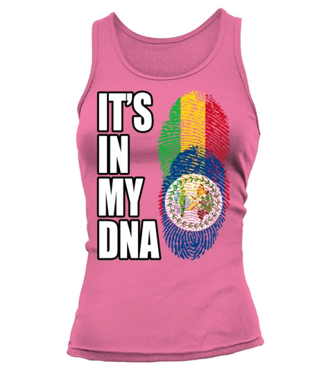 Malian And Belizean Mix Heritage DNA Flag Tank top Woman