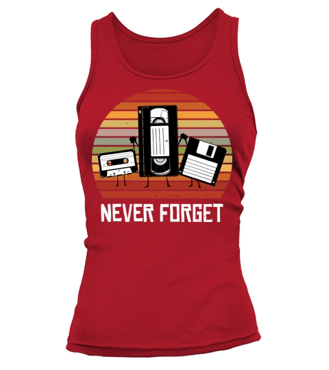 Never Forget Funny Vintage Cassette Tape Tank top Woman