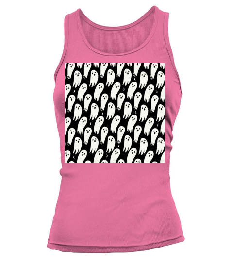 October Halloween Black and White Ghosts Tank top Woman