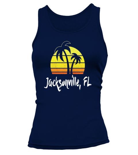Retro Jacksonville T-shirt Florida Beach Shirt Tank top Woman