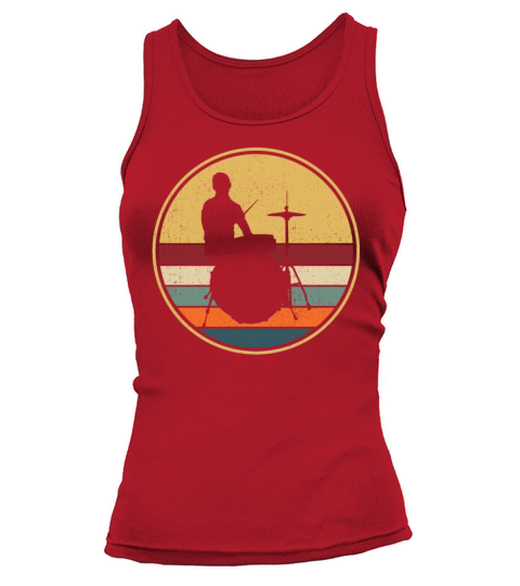 Retro Marching Band Drumming Snare Drum Tank top Woman