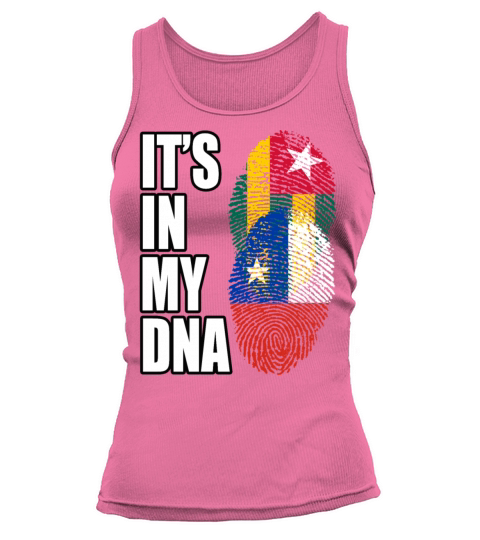 Togolese And Chilean Mix Heritage DNA Flag Tank top Woman
