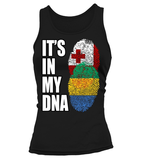 Tongan And Gabonese Mix Heritage DNA Flag Tank top Woman