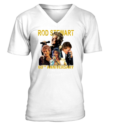 60th Anniversary Rod Stewart 1960 2020 Signatures shirt V-Neck T-shirt