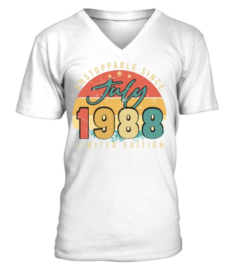 Best Birth Month July 1988 V-Neck T-shirt