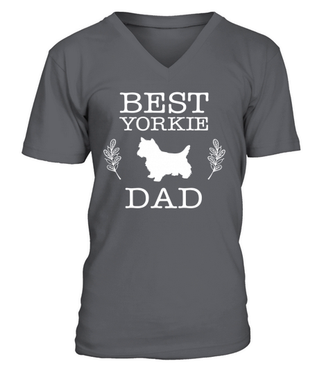Best Yorkie Dad Shirt Funny Father_s Day Gift for Dog Lover Black Youth B071V3RC12 1 V-Neck T-shirt