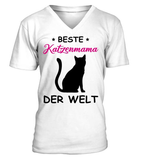 Cat Mom Quote Cat Lover Cat Owner Gift Women V-Neck T-shirt
