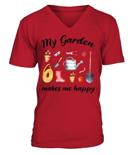 Garden Quote Hobby Gardener Gift Idea V-Neck T-shirt