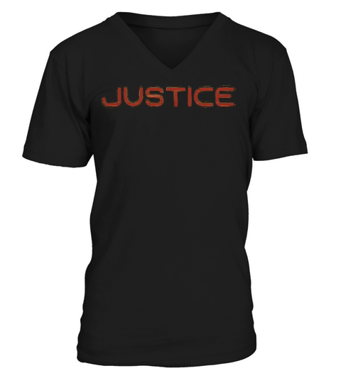 Justice Aesthetic Text V-Neck T-shirt