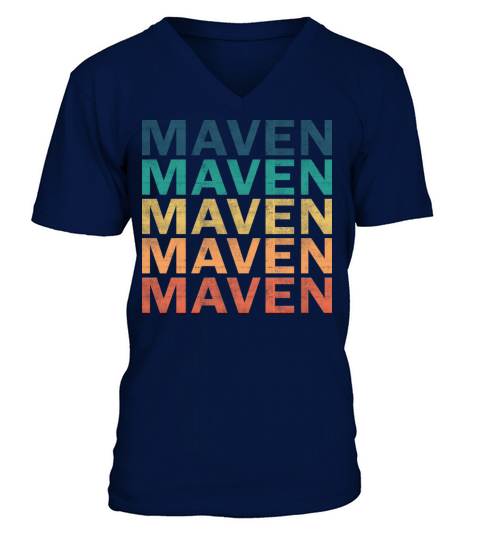 Maven Name T Shirt - Maven Vintage Retro Name Gift V-Neck T-shirt