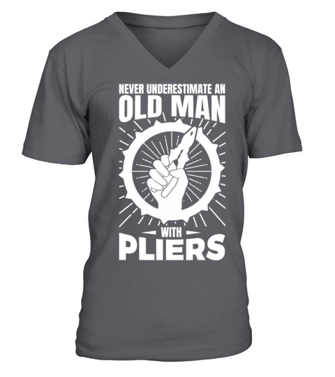 Never Underestimate An Electrician V-Neck T-shirt