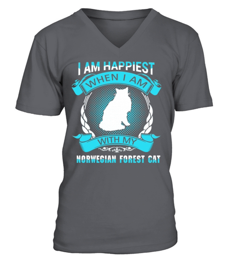 Norwegian Forest Cat cute shirts V-Neck T-shirt