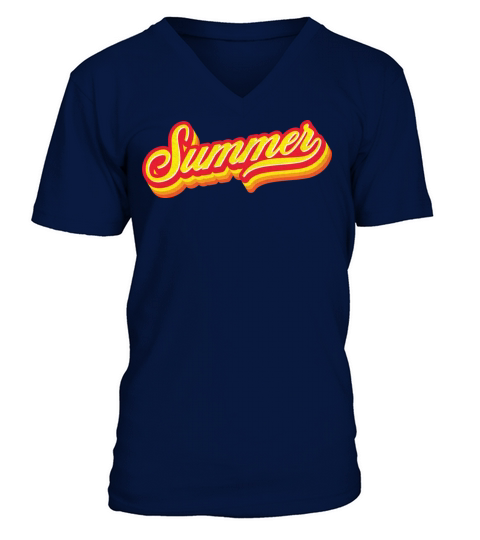 Retro Vintage Summer V-Neck T-shirt