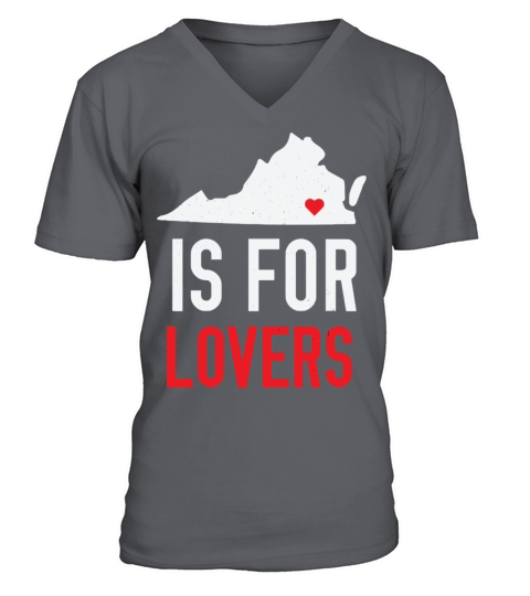 Throwback Vintage Virginia Lovers Distressed V-Neck T-shirt